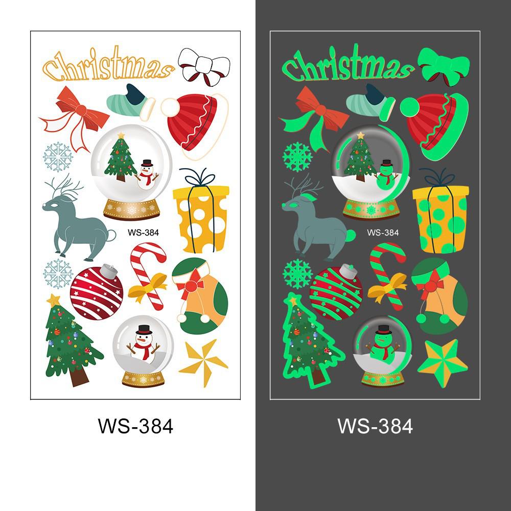 Kids' Waterproof Christmas Glow Tattoos - Festive Cartoon Stickers for Holiday Parties