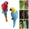 Vivid Parrot Figurine Realistic PVC Bird Statue Garden Decorative Ornament for Lawn Backyard Terrace