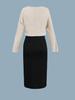 Plus Size Women's Knit Cardigan & Split Camisole Dress Set - Korean Style Autumn/Winter