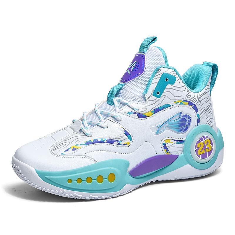 Junior high school basketball shoes men's anti-slip real combat professional training shock-absorbing rebound rest sports shoes