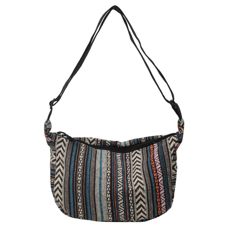 Veske med stor kapasitet i etnisk stil Ny trendy mote Crossbody dumplingveske Ins Retro allsidig skulderveske Dame