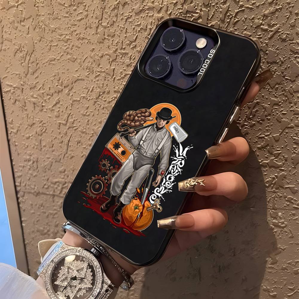 A C-Clockwork O-Orange Phone Case For iPhone 17,16,15,14,13,12,11,Pro,XS,Max,Plus,Mini,SE Black Candy Matte Shockproof Cover