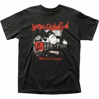 Social Distortion Mainliner Album T-Shirt Herren Lizenzierte Rock N Roll Schwarz