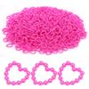 1000Pcs Pearl Beaded Heart Cute Appearance Bright Colors Jewelry Accessories for Bracelets Earrings NecklacesRose Red