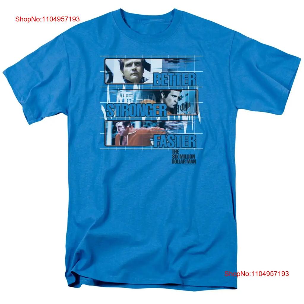 The Six Million Dollar Man Better Stronger Fast T Shirt Mens Licensed Turquoise Vintage Washed Breathable Soft Fashion