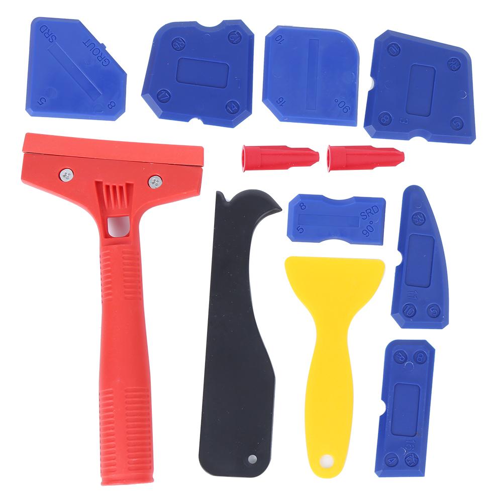 13PcsSet Plastic Sealant Remover Kit Spreader Caulking Scraper Glass Glue Finishing Tools