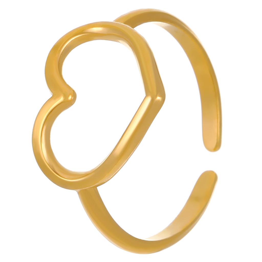 Niche design sense open index finger wide face ring women ins trendy fashion personality does not fade titanium steel accessories wholesale