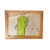 Wall Decoration Wooden Kids Art Frame Rotatable Changeable Photo Frame Memorial Family Portraits Cards Display Holder Kids