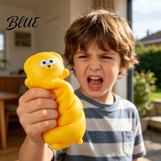 Stress Relief Toy Giant Bouncy Dog Squeeze Toy, Stretches Long 14 Inch Reliever Adult Ball for Kids Adults, Fun Sensory Fidget Anxiety