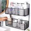 Punch-Free Bathroom Wall Shelf: Vanity & Toilet Storage Organizer