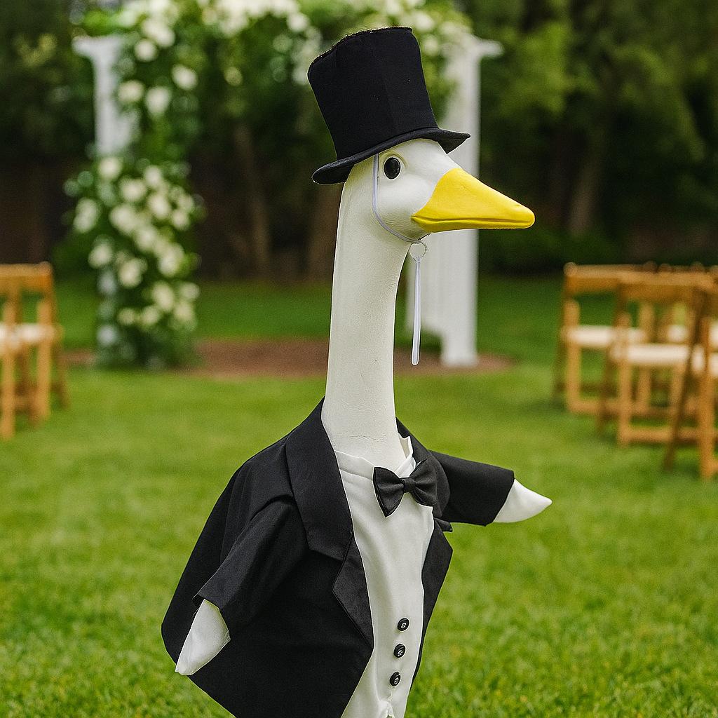 Style Porch Pet Dog Garden Ornaments Clothing Set