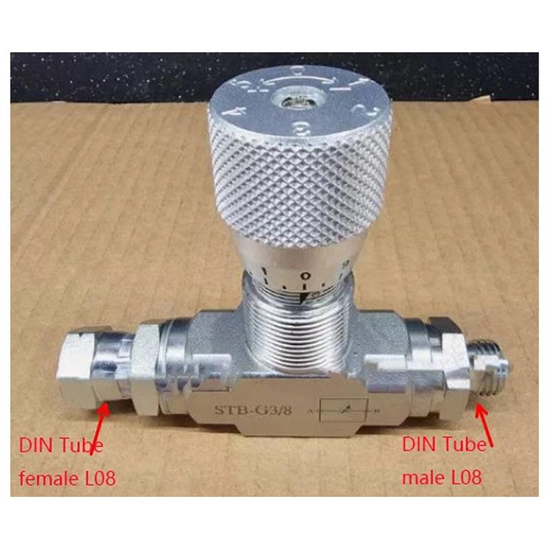 ABBP-L08 Connector Included Flow Control Bidirectional Hydraulic Restrictor Valve STB-G3/8 1PC