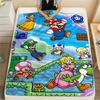 Mario Short Trip Essential Flannel Blanket, Warm Printed Cover for Bedroom Use and Outdoor Picnic Meeting.-TING