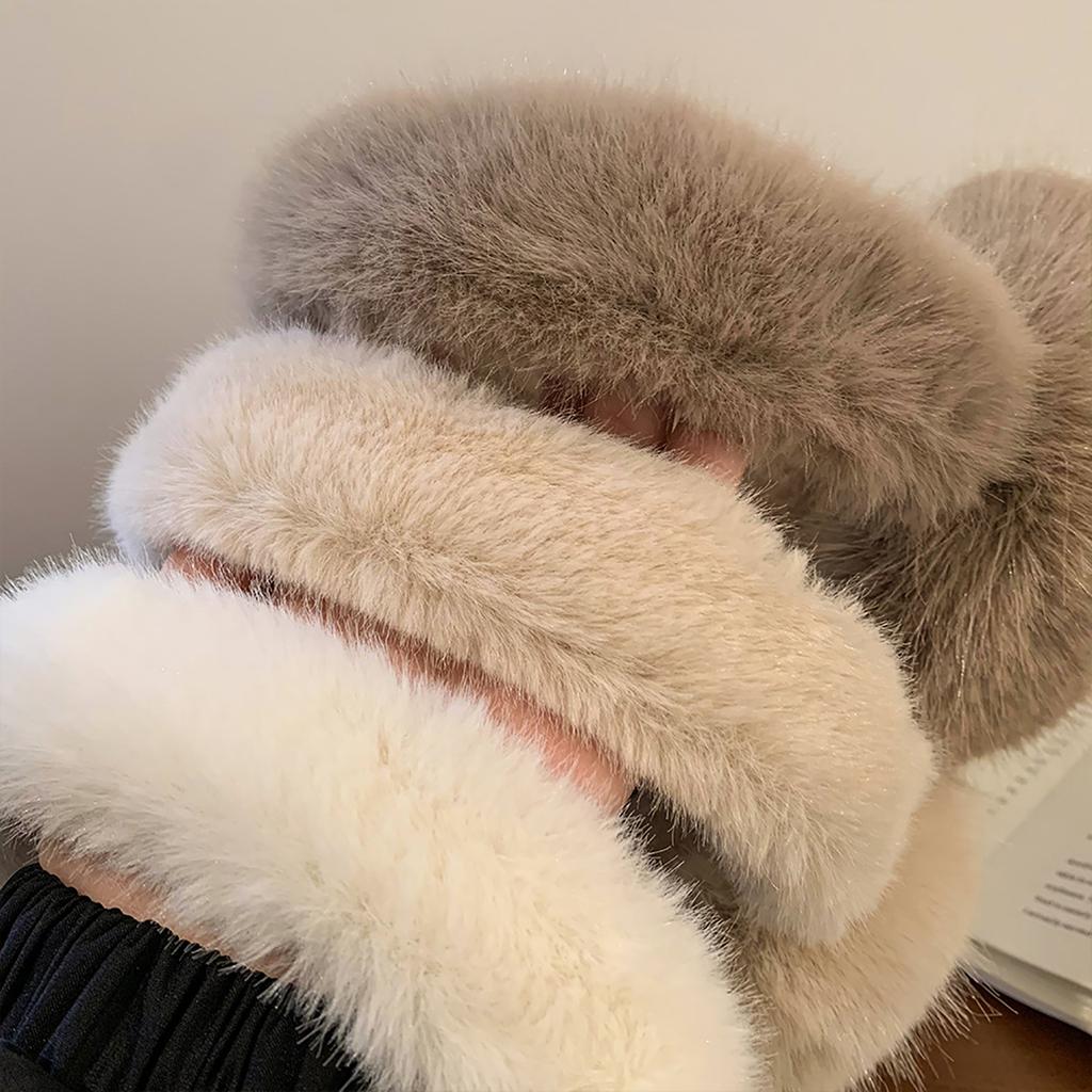Winter Ear Muffs for Men & Womens Adjustable Plush Ear Warmers for Outdoor Skiing Foldable Earmuffs
