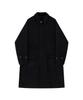 Bellief Wool Raglan Balmacaan Coat (Navy)