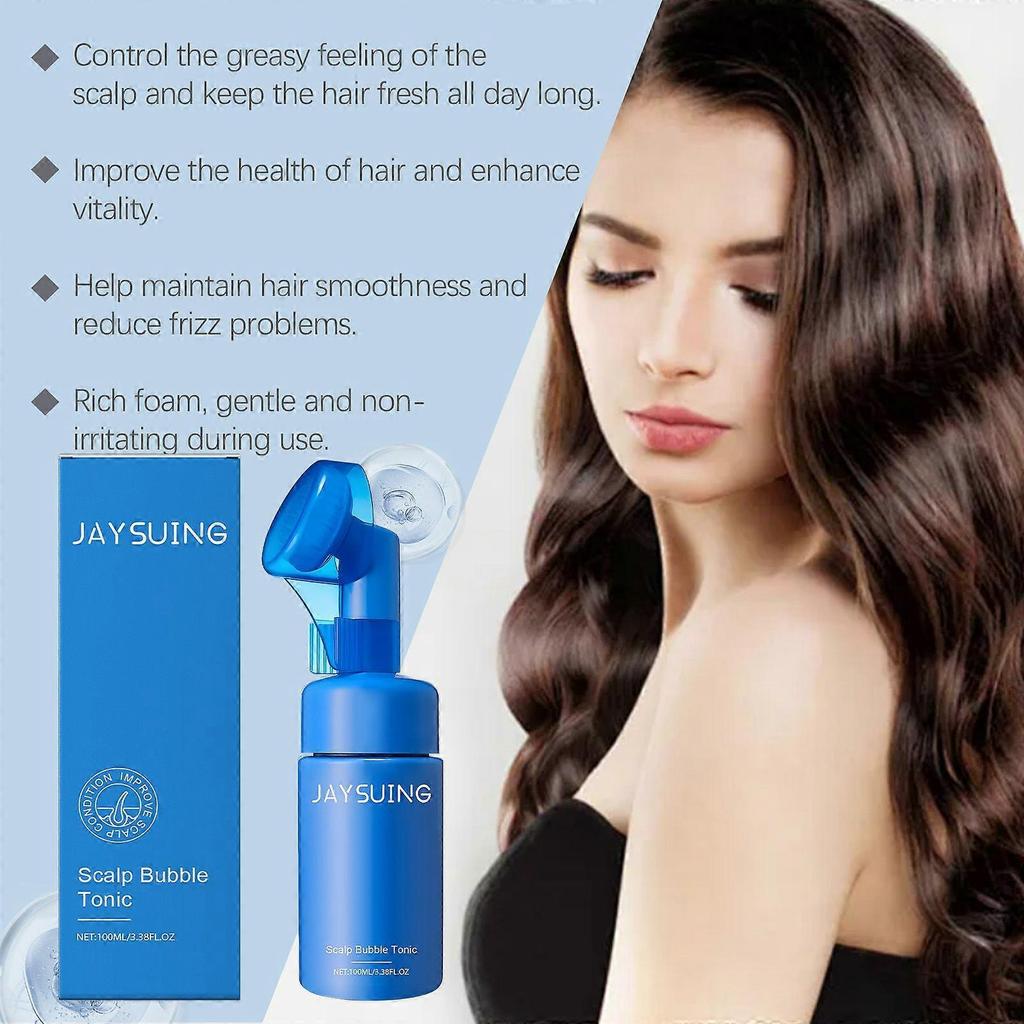 Scalp Cleansing Mousse Gently Cleanses Scalp Soothes Hair Follicles Softens & Nourishes Hair with Massage Brush Head Hair Care