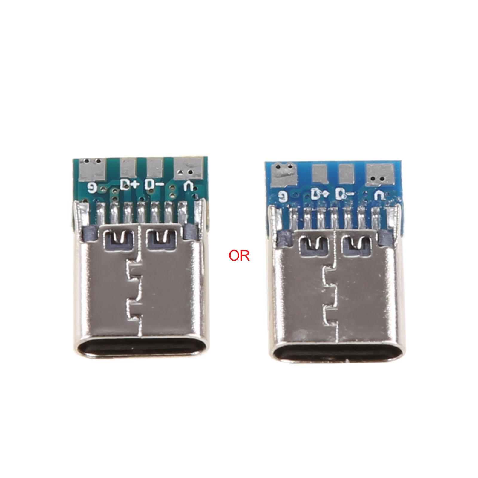 2 шт. 16-контактный стандартный порт USB Type-C, гнездо для пайки, порт зарядного устройства, USB-разъем для ремонта/замены USB 1