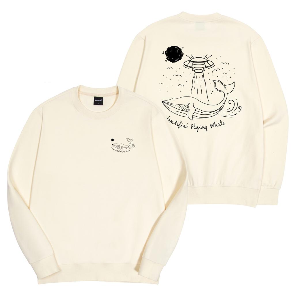 OKSTAR Spaceship Whale Double-Sided Sweatshirt (Type C)