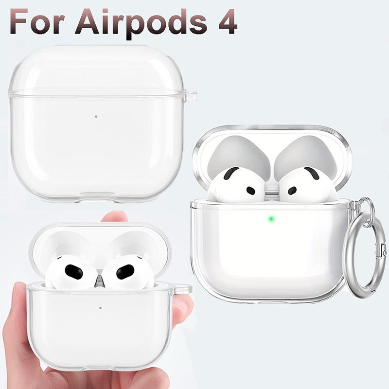 Transparent Shockproof Earphone Case For Apple AirPods 4 Protective Case For Airpods 4 TPU Earphone Protective Shell Accessories