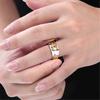 WOSIKATE Bully Separate Colour 18k Yellow Gold Plated Zirconia Ring For Men Fashion Jewellery Dragon Head Finger Ring