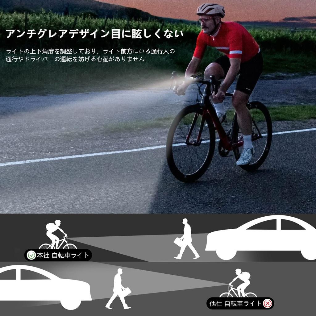 USB Rechargeable Bicycle LED Headlight with Light Automatic IPX65 1000 Lumens 4 Dimming Can Also Be Used As a Power Outage for Cross Road and Cycling