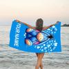1pc Eeyore1 Beach Towel with Custom Name, Beach/Swimming/Bath/Picnic/Camping Towel, Suitable for Seaside Beaches