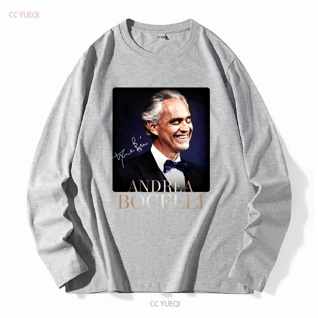 New Andrea Bocelli T Shirt Signature Family Black S 235XL 1CM1540 Long or Short Sleeves Vintage Washed Top For Everyday Wear