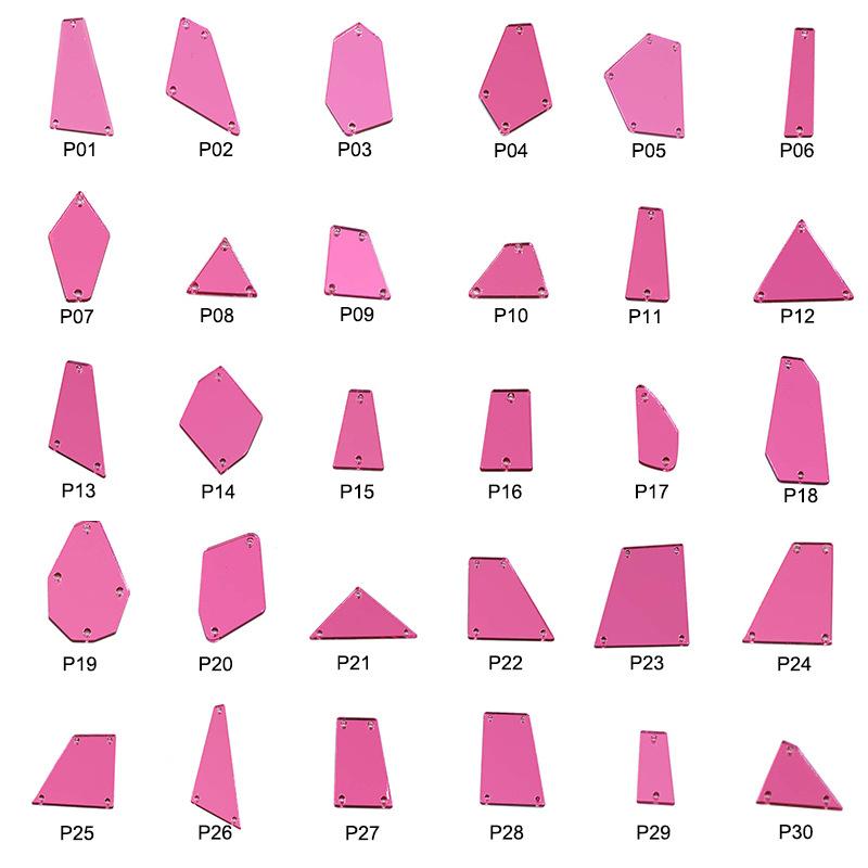 Acrylic Hand Seam Drill, Flat Bottom Special-Shaped Mirror Diy Clothing Decoration Jewelry Mirror Accessories Seam Drill