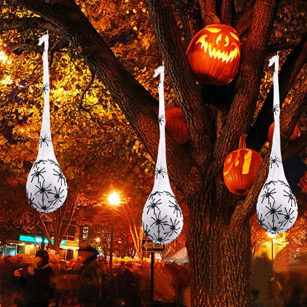 3pcs Scary Halloween Luminous Spider Egg Realistic Glowing Spider Egg Sacs  Halloween Tricky Props