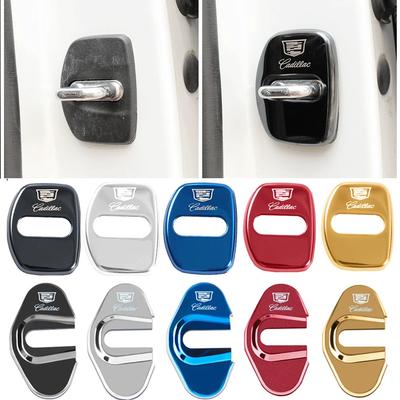 4pcs/set Alloy Car Door Lock Case Cover Anti-rust Protection Stickers Emblem For CTS CT4 CT5 CT6 XT4 XT5 XT6