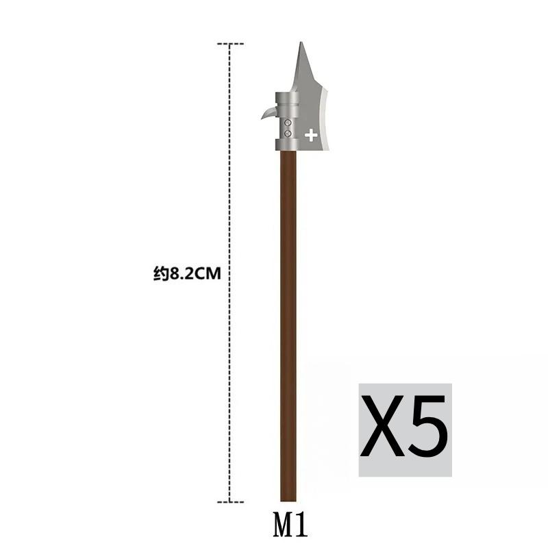 MOC Medieval Building Blocks Character Parts Model Toy Castle Knight Soldier Sword Bow Armor Shield Spear Piercing Parts Bricks