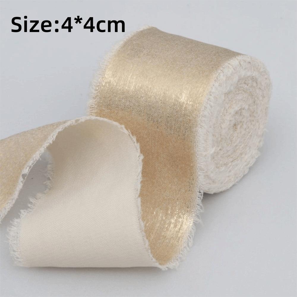 4cm Width Glitter Chiffon Ribbon Decorative Ribbon Elegant Silk Frayed Ribbon 5m Length Luxury Frayed Ribbon Wedding Decor