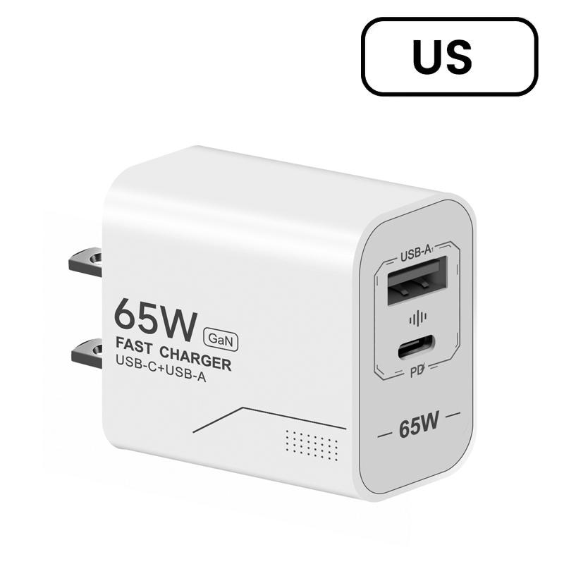 Xiaomi GaN Fast Charging 65W USB Type C Charger EU KR US PD 3.0 Quick Charge Wall For Phone Adapter For iPhone 15 Xiaomi Huawei Samsung