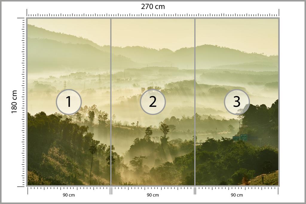 Photomural Forest In Fog Self-Adhesive Mural 270x180