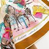 Spring New Harness Double Crepe Handmade Hemming Silk Scarf Fashion Light Luxury 70 Silk Square Scarf 100% Mulberry Silk Silk Scarf