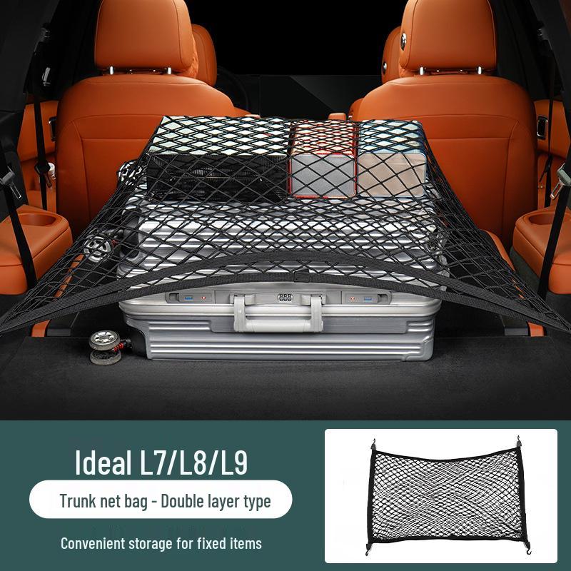 Ideal Car Trunk Storage Mesh Bag with Anti-Slip Elastic Net for L6-L9, I6, I8 Models