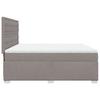 Box Spring Bed with Mattress Taupe 200x200 cm Fabric