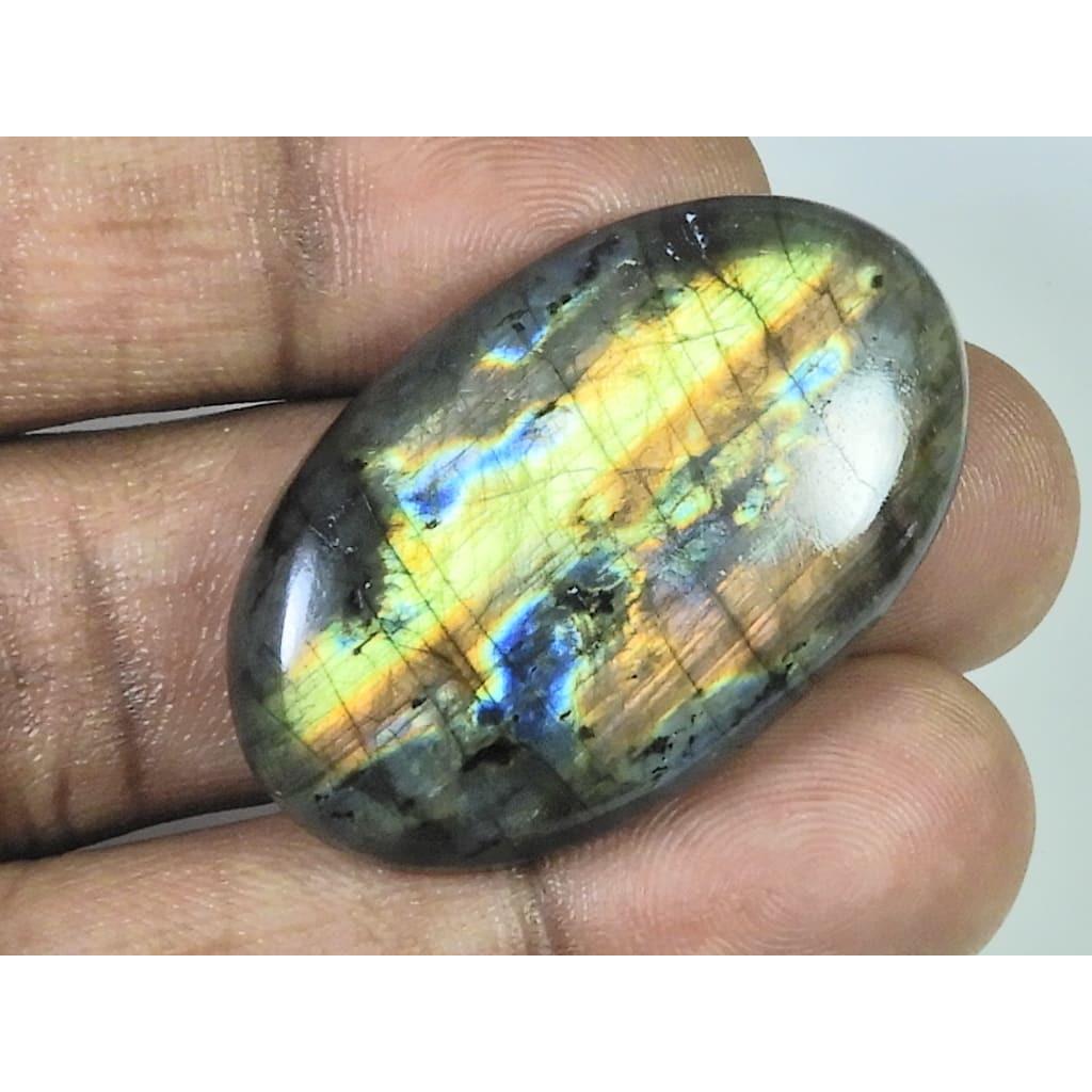 23X40X06MM Natural Purple Labradorite Spectrolite Oval Loose Gemstone 62Cts. D-431