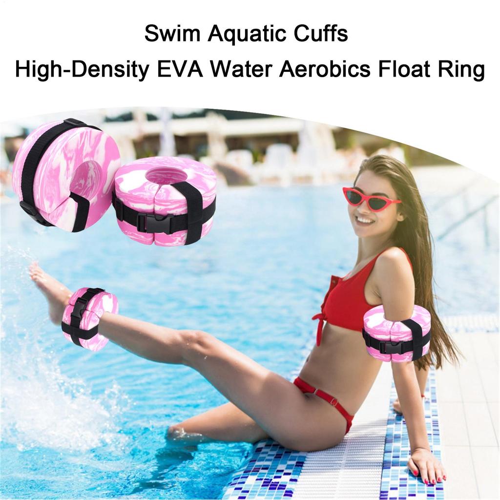 2 Stück Aquatische Manschetten Schwimmleggings Arm Schwimmring Schwere Gewichte Wasserübung Aerobic Ringe Schwimmzubehör