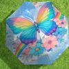 1pc Butterfly Rainbow Pattern Umbrella Design Automatic Opening and Closing Umbrella, High-quality Travel Umbrella,  C1128261