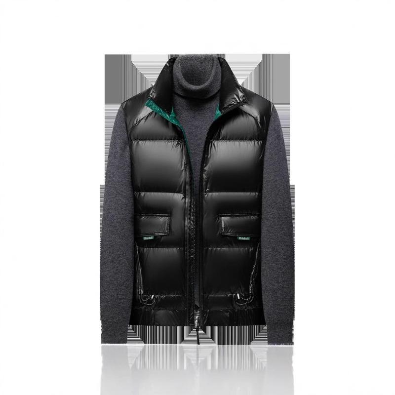 Middle-aged men and women have the same style hoodless stand-collar vest to keep out the cold, winter couple's warm outer jacket, vest, down