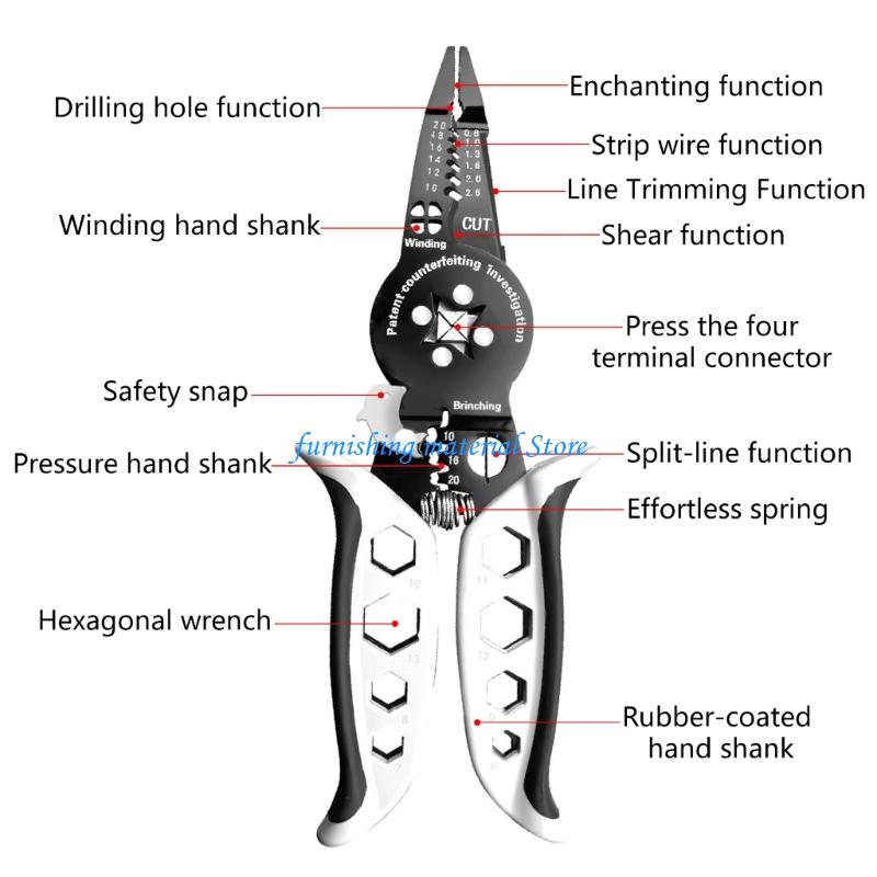 Y5GD Multifunction Electrical Wire Crimping Plier Crimper Plier Cable Electrical Wire Crimping Tool Electrician Pliers China Mainland