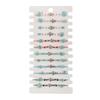 Pack of 12 Handmade Turtle Theme Adjustable Braided Bracelets with Alloy Turquoise Crystal Wood Beads for Women and Men