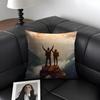 Mountain Climbing Cushion Cover Natural Linen Organic Fabric Double-Sided Printing Sofa Home Decor Gift Pillow Case