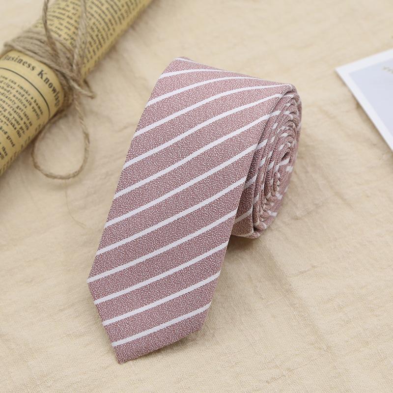 Men'S Tie 6Cm British Style Tie Men'S Dress Business Black Narrow Tie