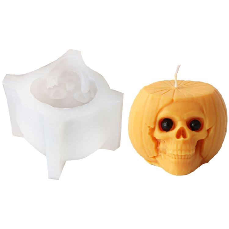 Pumpkin Candle Molds Halloween Skull Candle Molds for Making Candle Soap