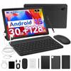 Android 15 Tablet, 10,1 Zoll, 30 GB + 128 GB, 6200 mAh Akku, Tastatur-Maus-Set, WiFi 6