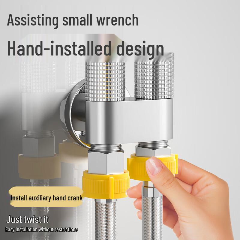 MEJUE Stainless Steel Braided Faucet Supply Hoses