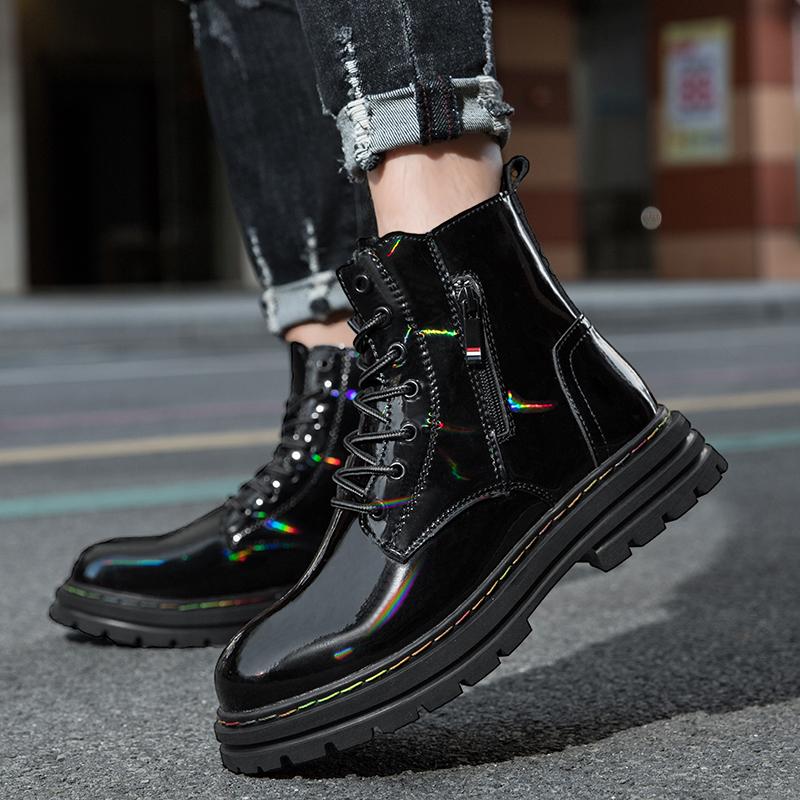 2024 New Arrival Outdoor High Top Men Casual Shoes Leather Fashion Lace-Up Motorcycle Boots Luxury Brand Classic Desert Boots
