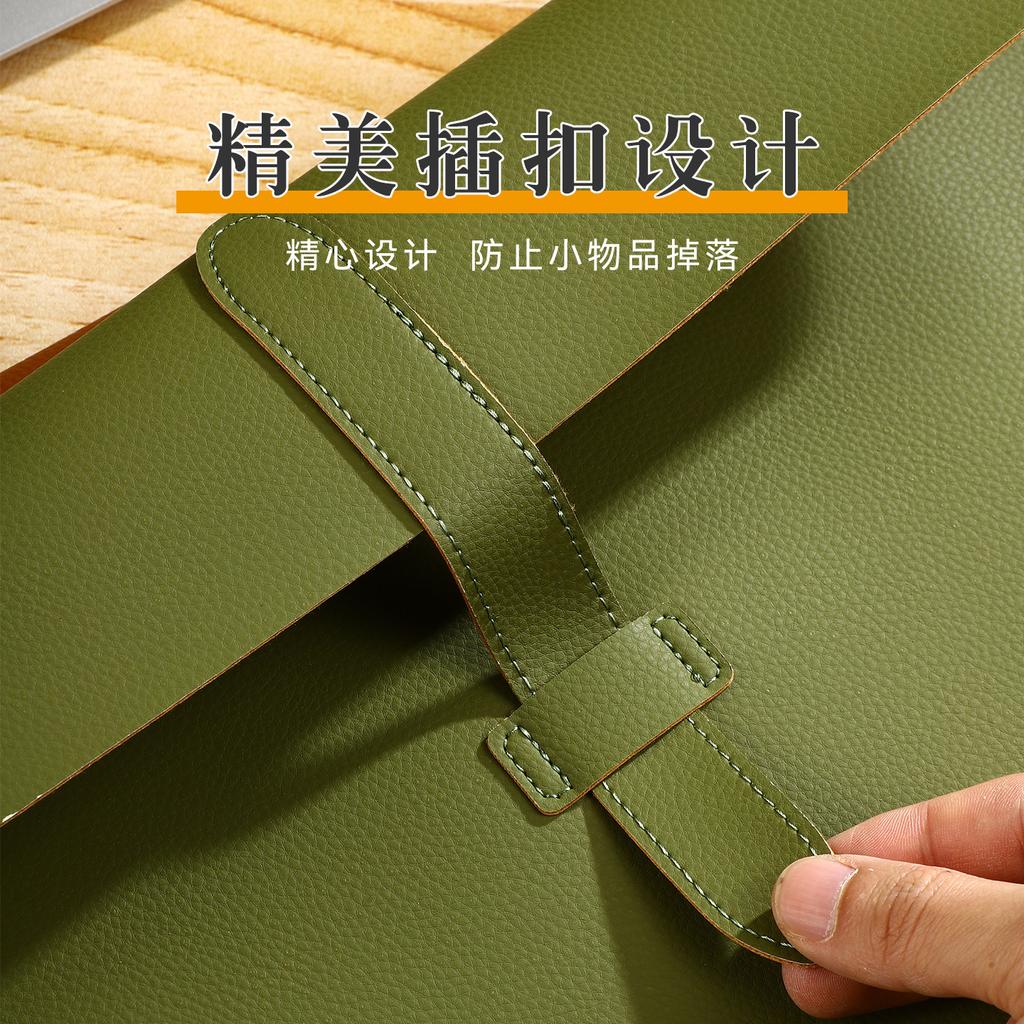 PU Leather Folder A4 Document Bag Business Briefcase Storage Enterprise Customization